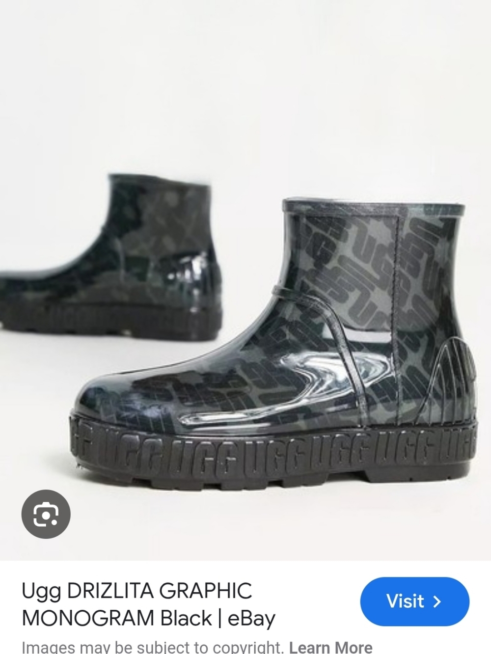 EUC Rubber Ugg Drizlita Graphic Size 7